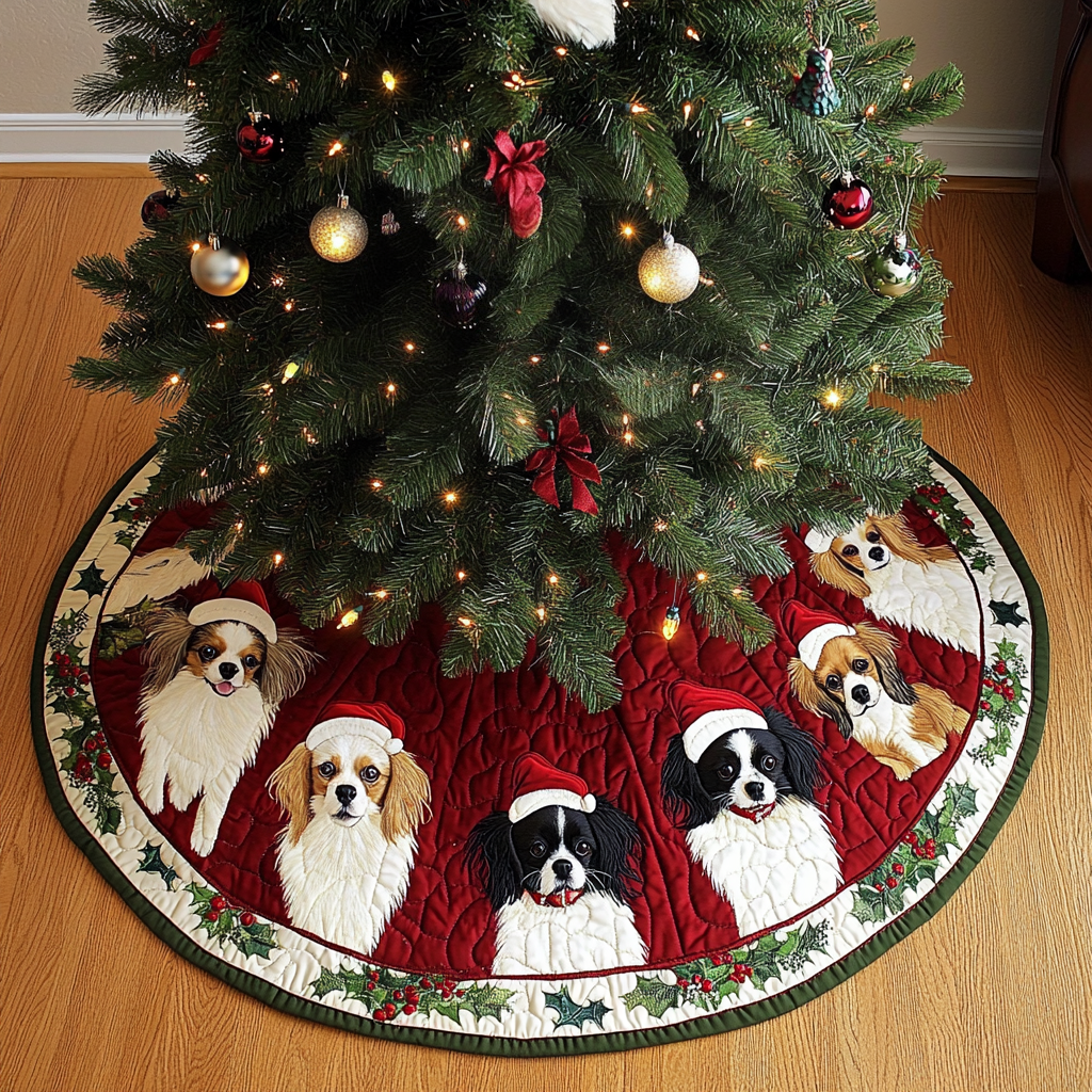 Papillon Christmas Quilted Tree Skirt Decorations Papillon Gifts And Merchandise