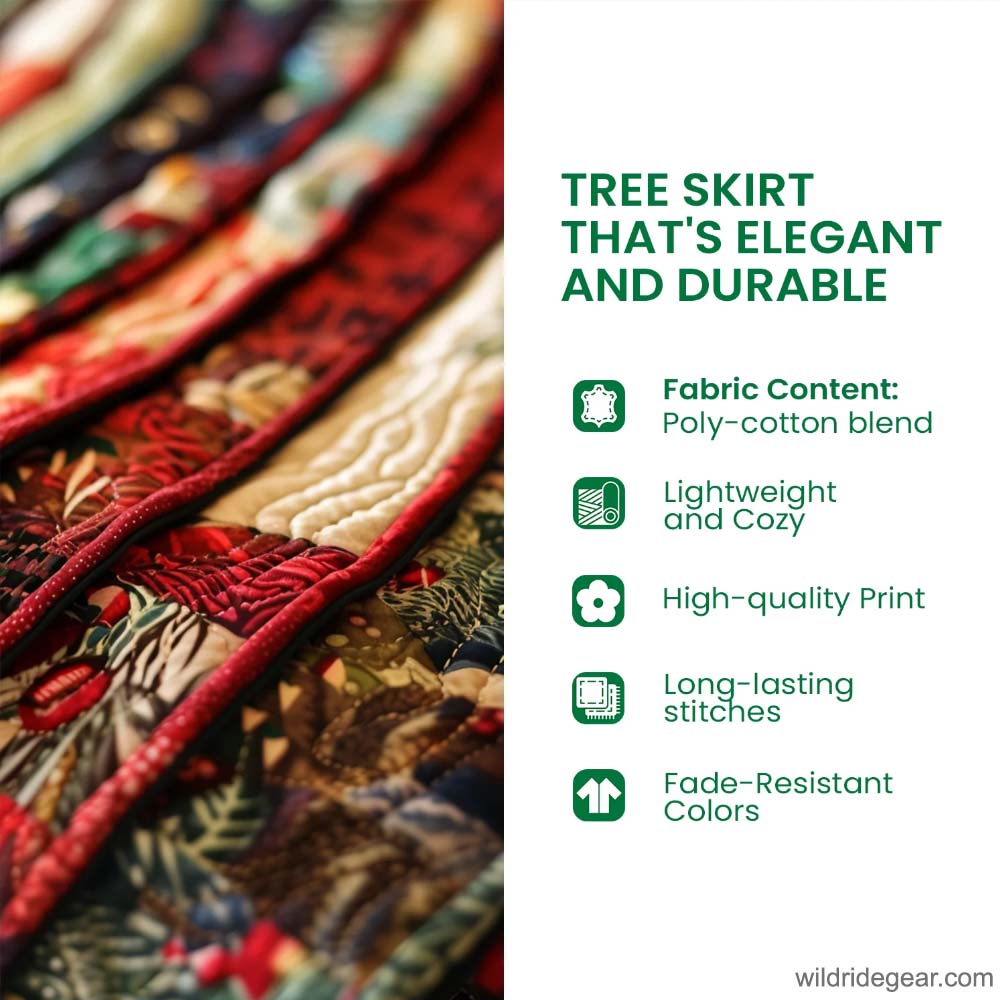 Papillon Christmas Quilted Tree Skirt Decorations Papillon Gifts And Merchandise